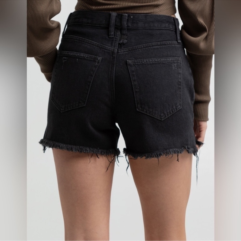 Free People Makai Cutoff Shorts Washed Black Size 28